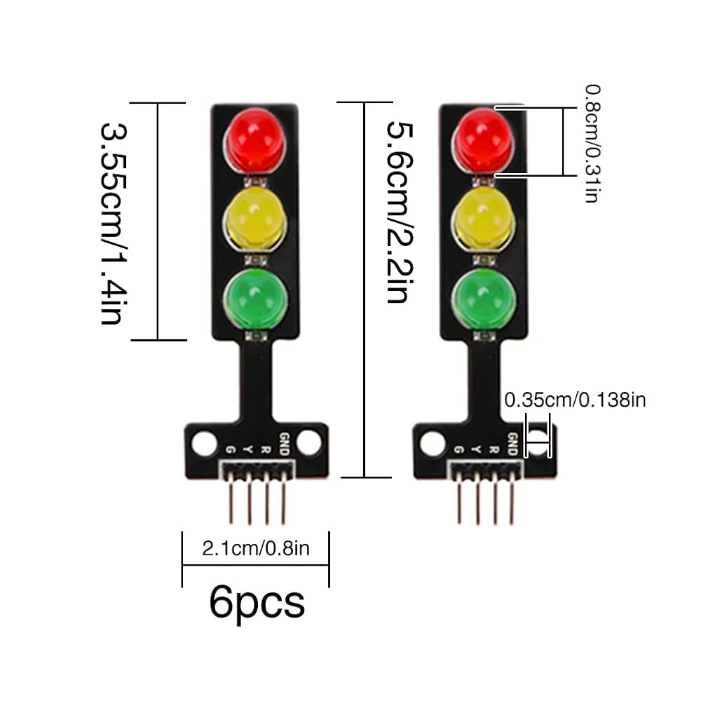 Mini 5V Traffic Light LED Display Module for Arduino Red Yellow Green 5mm LED - Image 8