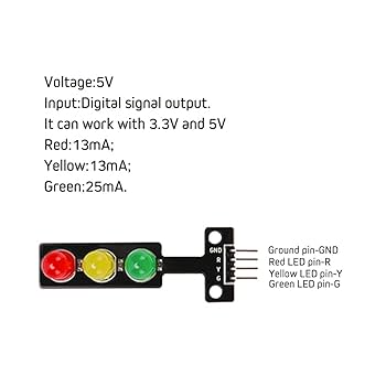 Mini 5V Traffic Light LED Display Module for Arduino Red Yellow Green 5mm LED - Image 9