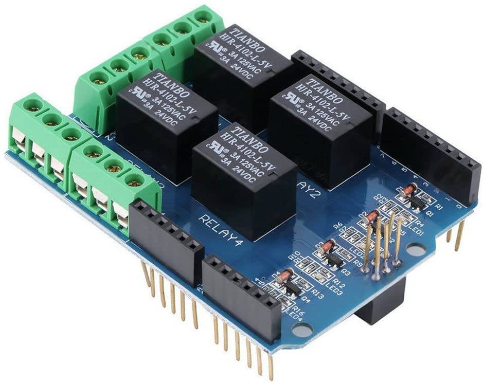 4 Channel 5V Relay Module Board Shield for Arduino