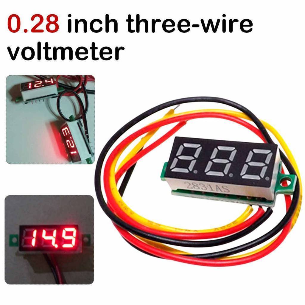 Voltmeter Module with 7-Segment 0.28 inch 0-100V (3 Wires) - Image 3