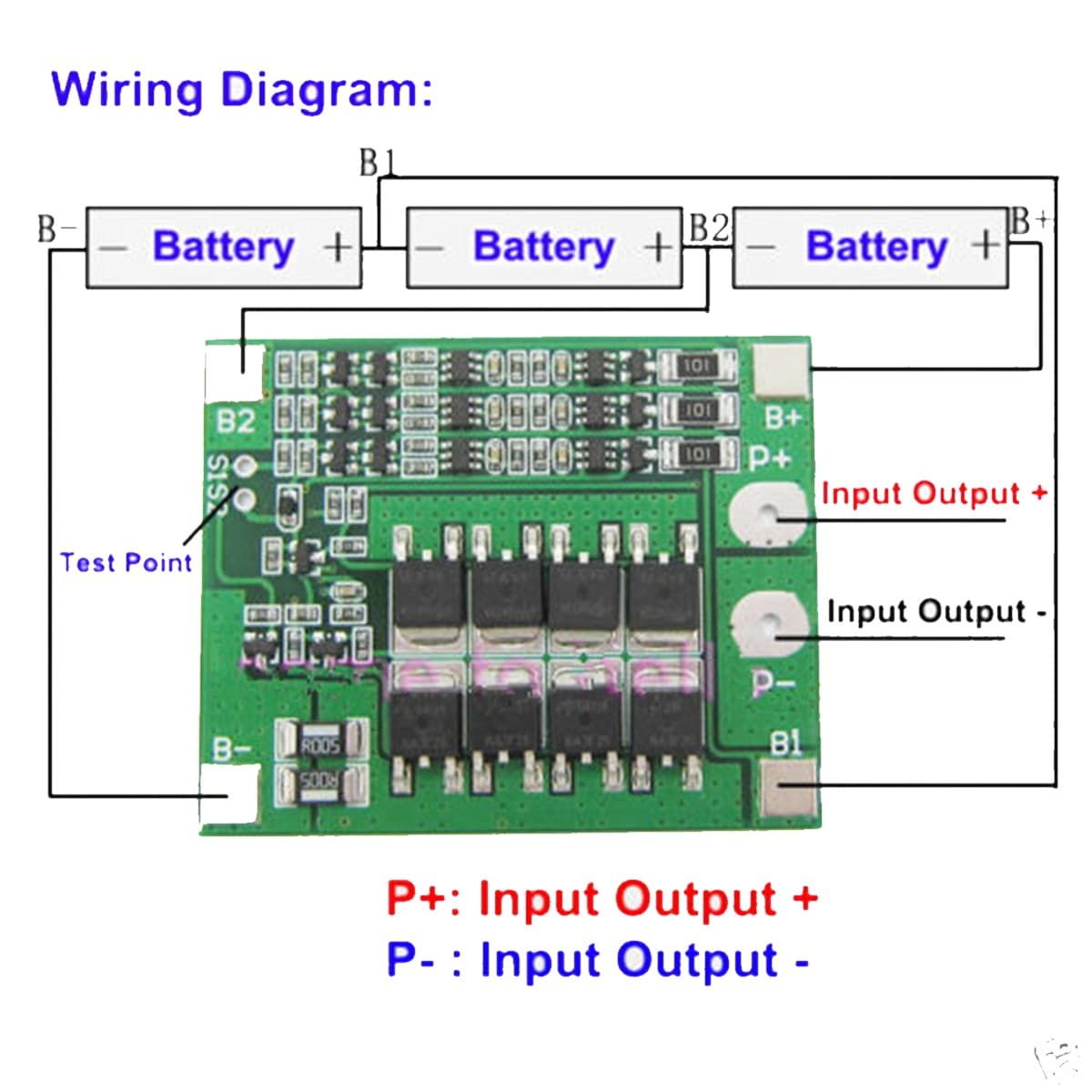 Lithium Battery Charger Protection Module (BMS) 3S 40A 12.6V - Image 7