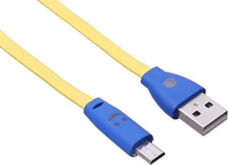 micro USB Cable With Smiley Design and Indicator Light -Black - Image 3