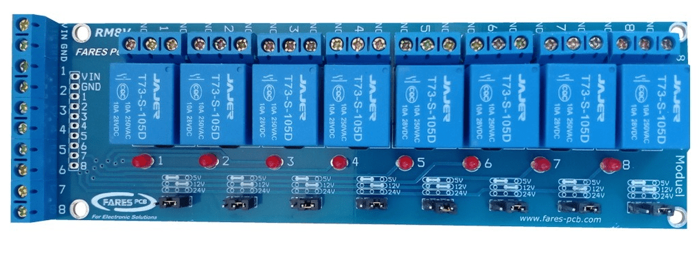 Relay Module 8-Channel (5V/12V/24V) RM8V - Image 2