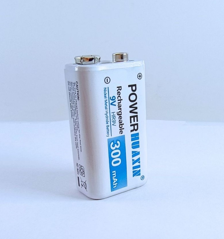 HUAXIN Ni-MH 9V BATTERY (RECHARGEABLE) - 300 MAH