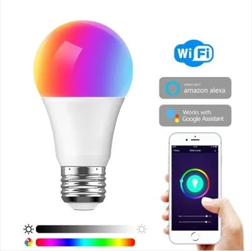 Alexa Wi-Fi Light Bulb - Smart Bulbs That Work with Alexa/Google Assistant 22v AC 9w lamp interface E27 - Image 3