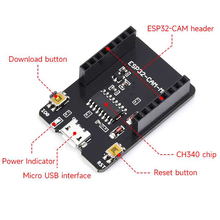 ESP32-CAM-MB MICRO USB Download Module for ESP32 CAM - Image 6
