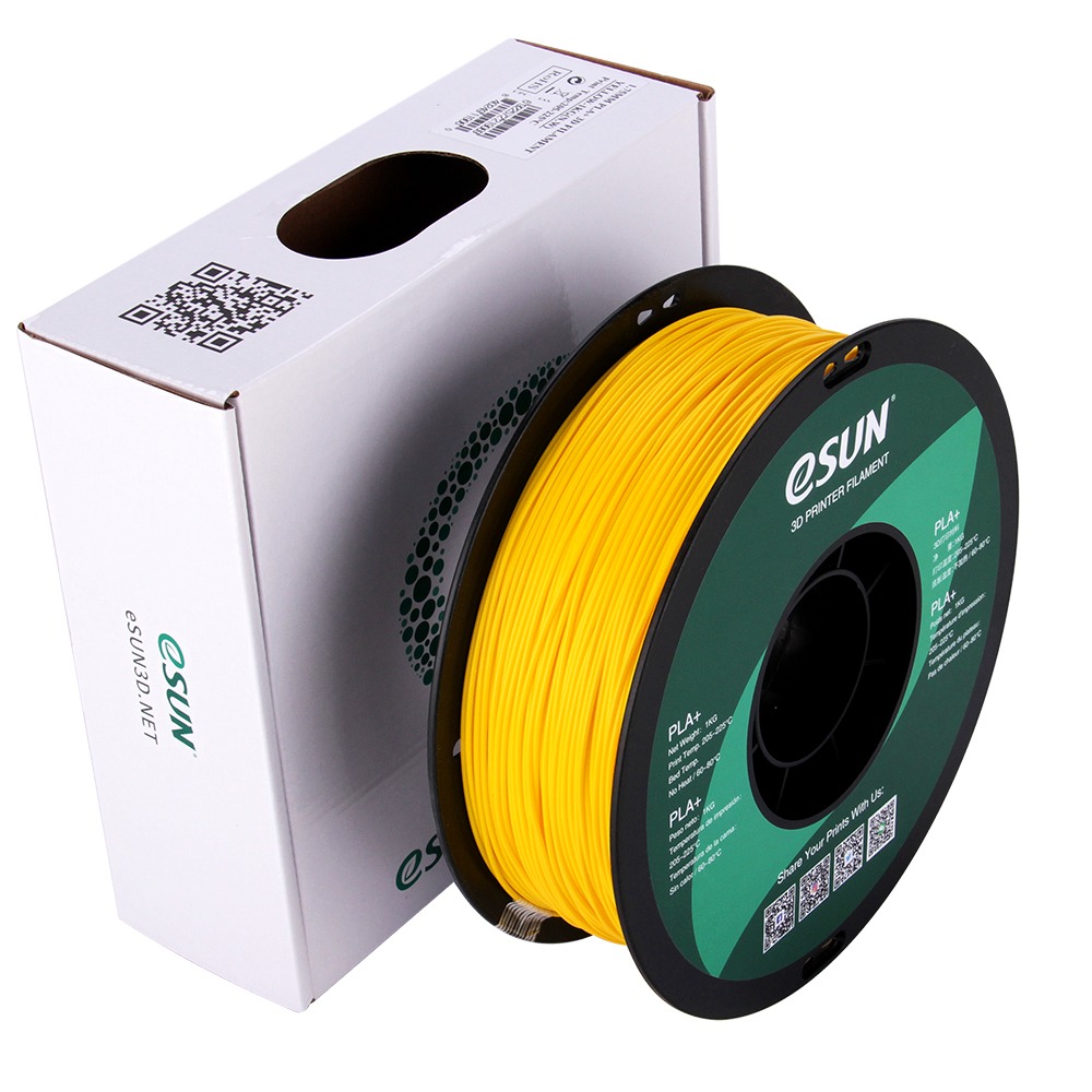 3D Printer Filament PLA+ eSUN 1.75mm 1Kg yellow