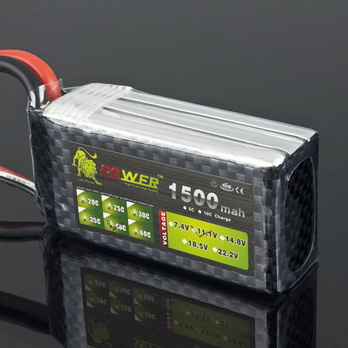 Lithium Polymer ( lipo )  Battery 11.1V, 1500mAH , 25C - Image 2