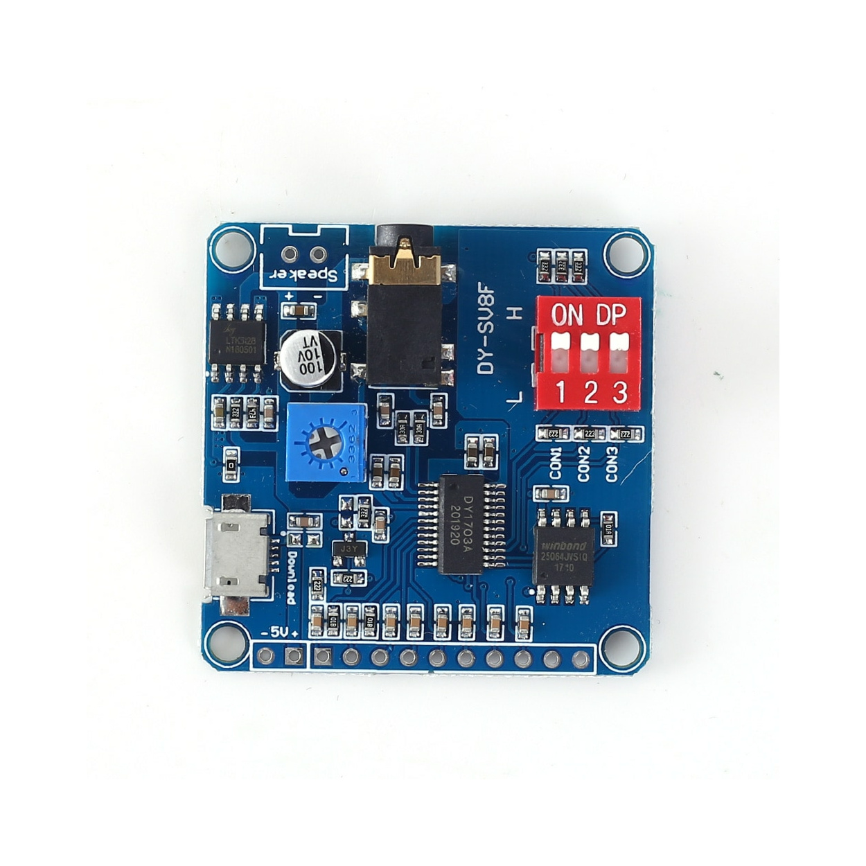 DY-SV8F Audio MP3 Playback Module 5W Music Sound Voice UART Arduino - Image 2