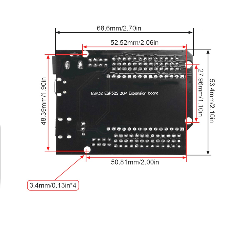 Expansion board For ESP32 30P With (Type-C , Micro USB) Dual Interface 30 Pin - Image 3
