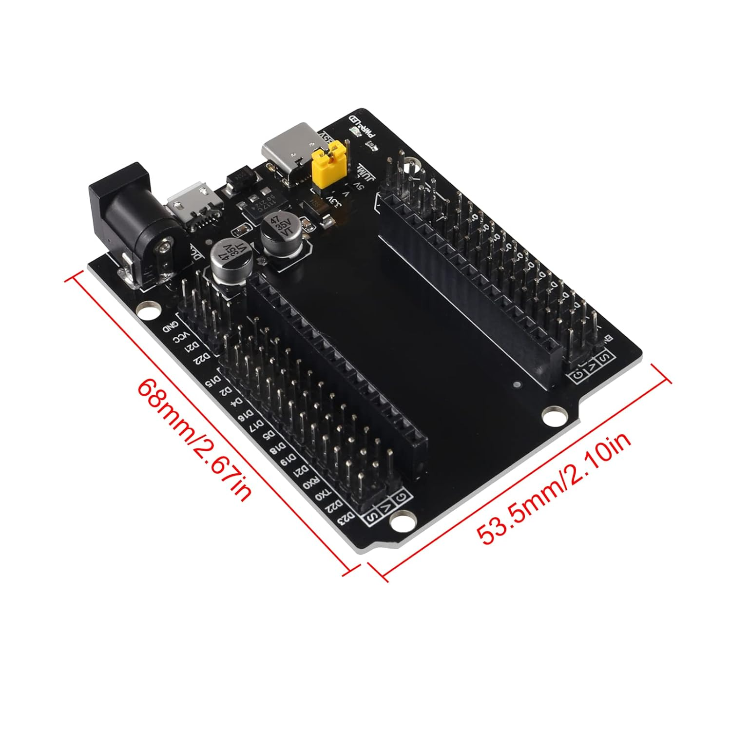 Expansion board For ESP32 30P With (Type-C , Micro USB) Dual Interface 30 Pin - Image 6