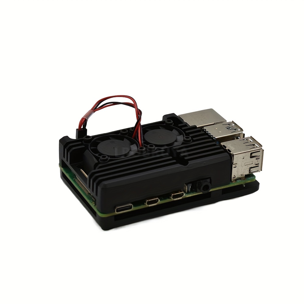 Raspberry Pi4 Model B Aluminum Case Shell Enclosure with w/ Dual Cooling Fan - Image 6