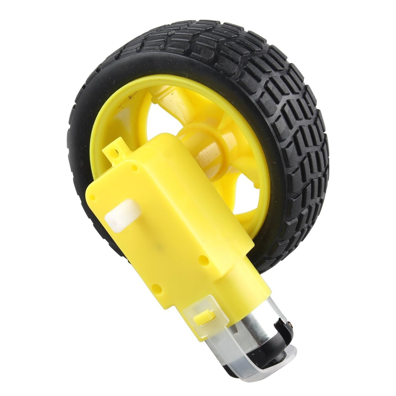 DC Geared Motor Dual Shaft 3:12VDC with Wheel (D:65mm X W:26mm) - Image 3