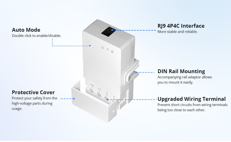 SONOFF THR316 Origin Smart Temperature and Humidity Monitoring Switch - Image 3