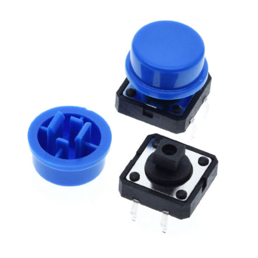 Tactile Push Button 12mmx12mmx7.3mm 25 Pcs 5 colors Cap - Image 4