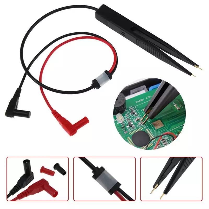 SMD SMT Chip Test Clip Lead Probe Digital Multimeter Meter Tweezer Capacitor Resistance tweezers for Resistor Capacitor - Image 6