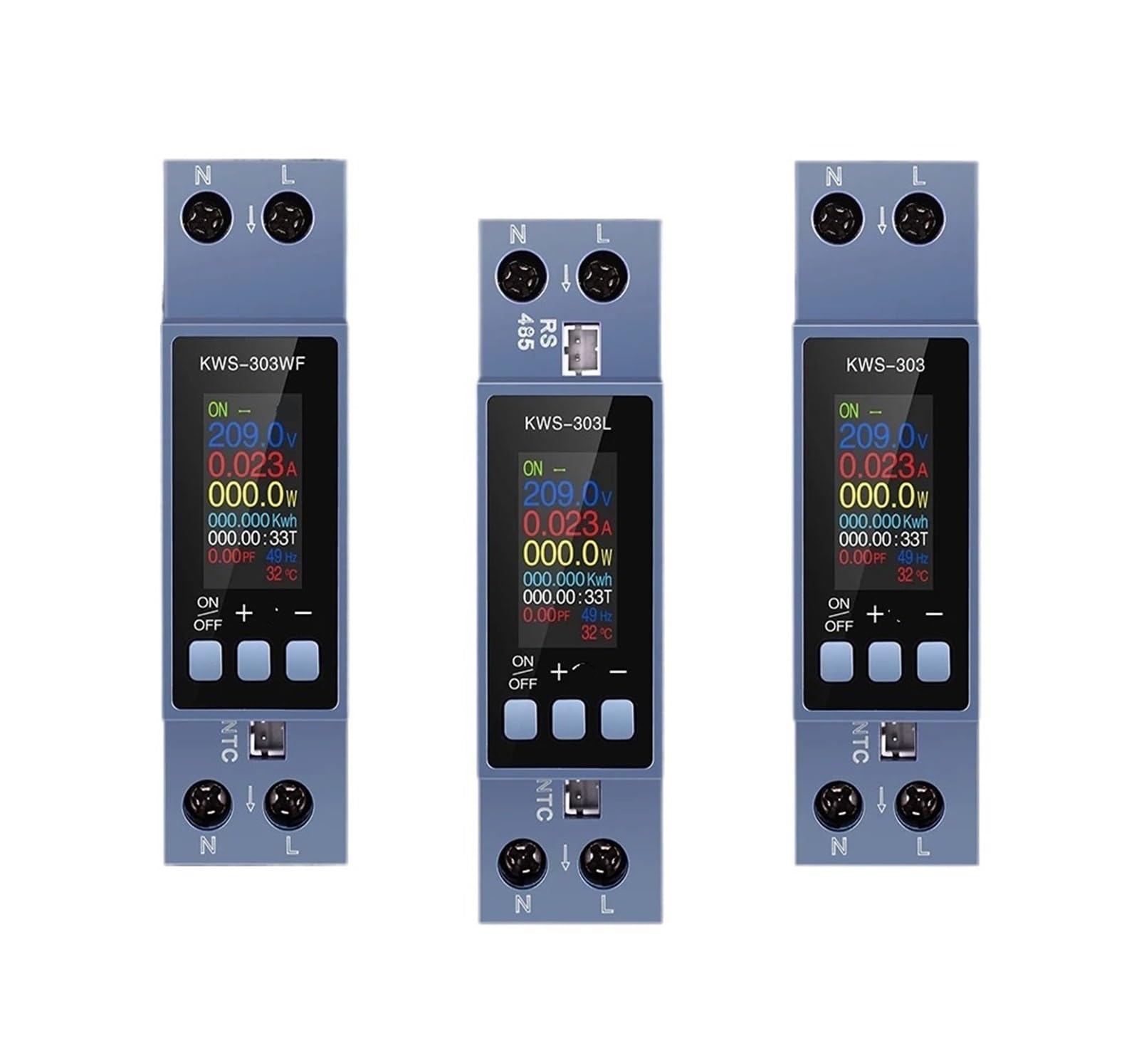 KWS-303 Power Meter 8 in 1 Energy 85-290V/40A Voltage and Current Meter - Image 3