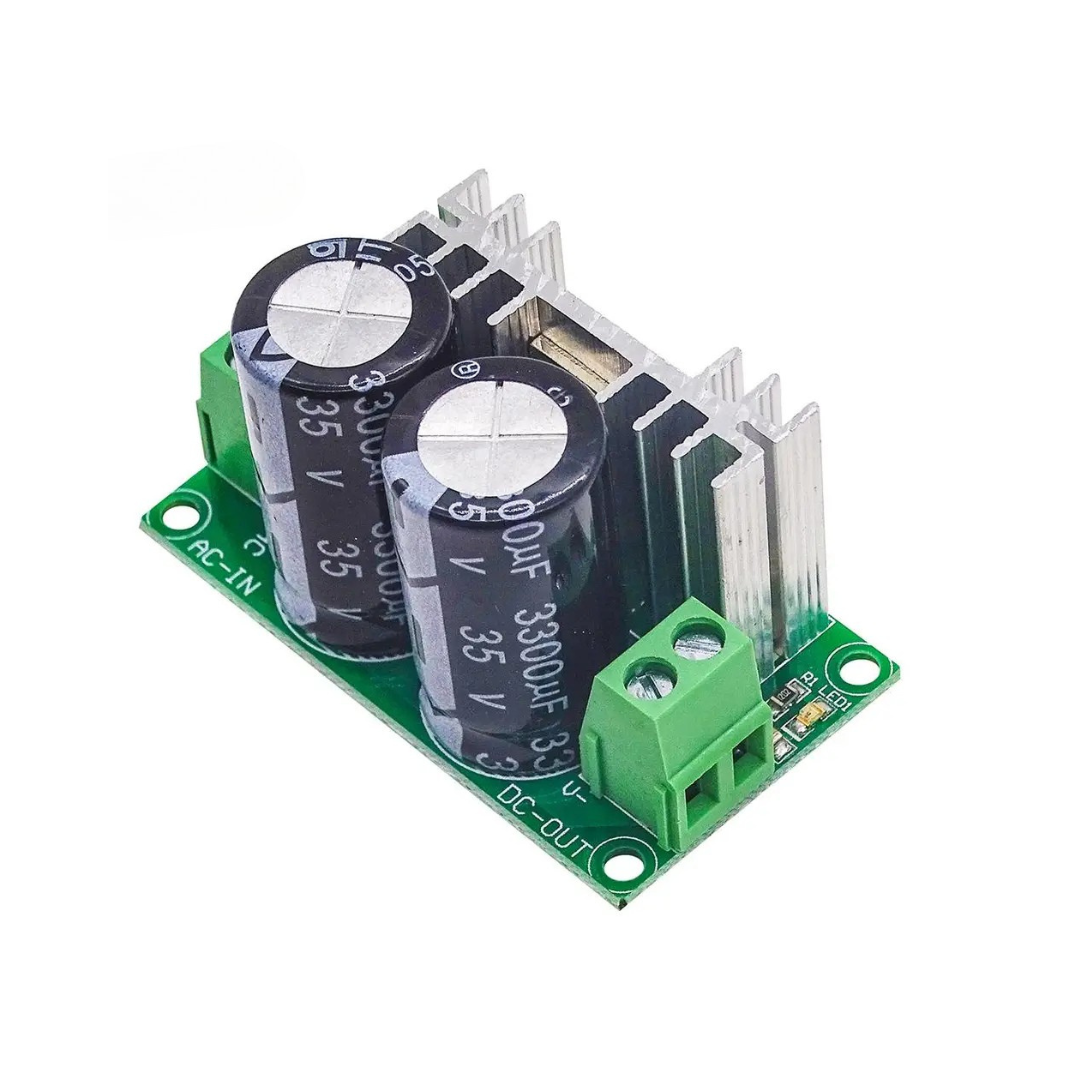 Dual Power to Single Power Rectifier Filter Board – 8A / 3300µF / 35V