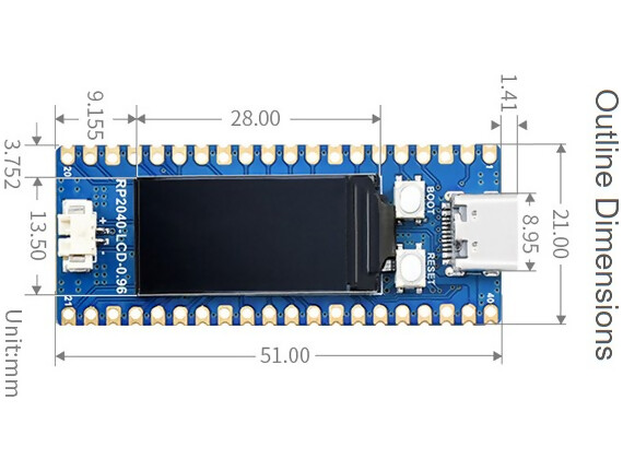 RP2040-LCD-0.96 Pico - with 0.96 Inch IPS Display - Image 6