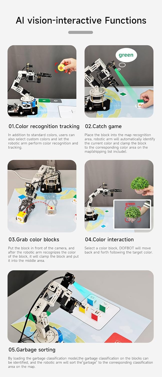 DOFBOT SE AI Vision Robotic Arm – Virtual Machine Version (6DOF) - Image 4