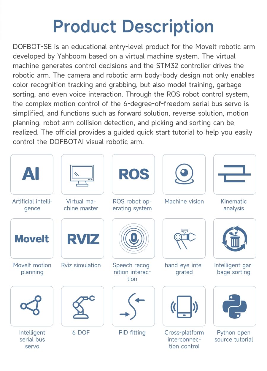 DOFBOT SE AI Vision Robotic Arm – Virtual Machine Version (6DOF) - Image 7
