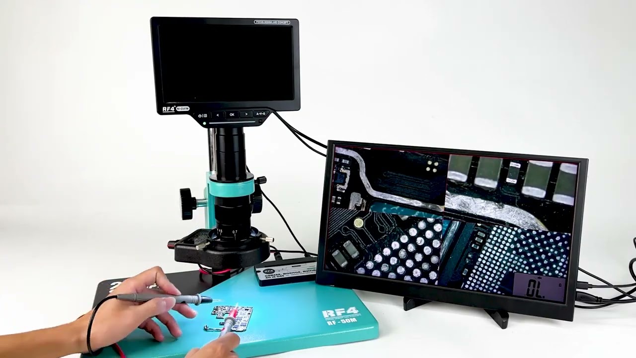 RF4-50M Built-in High-Definition Camera 1080p Color LCD Screen Video Microscope Also Provide Multimeter Functions Magnifier - Image 7