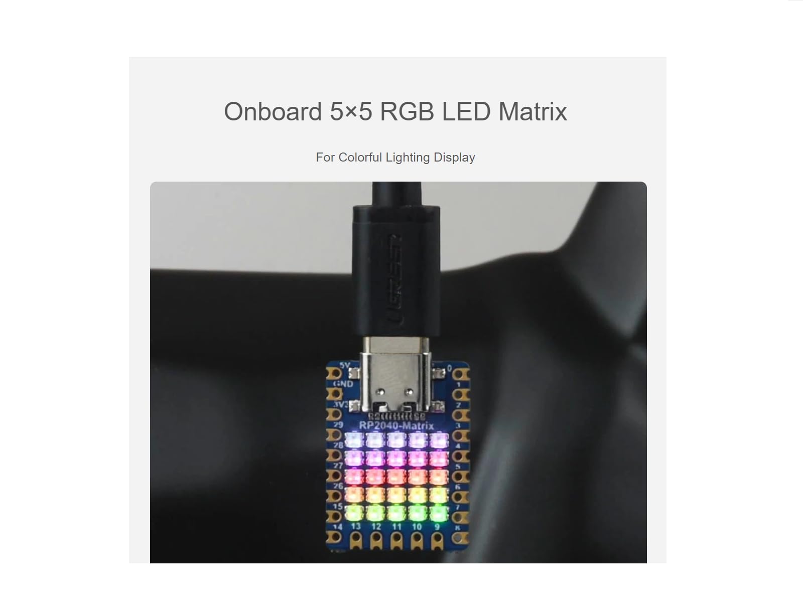 RP2040 Mini Development Board 5 × 5 RGB LED Matrix Development Board Module - Image 3