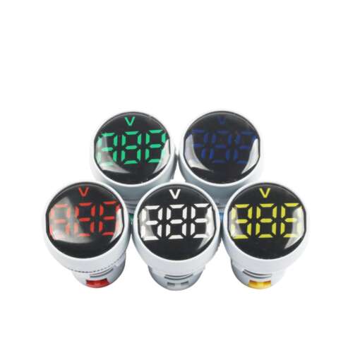Indicator Light Voltmeter AD101-22VM Round Shape - Image 2