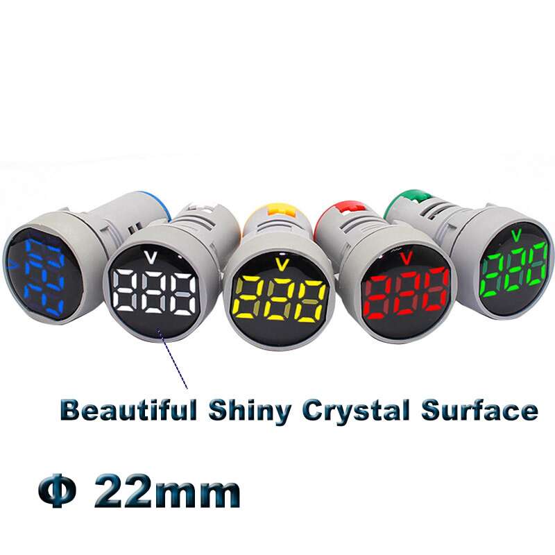 Indicator Light Voltmeter AD101-22VM Round Shape - Image 3