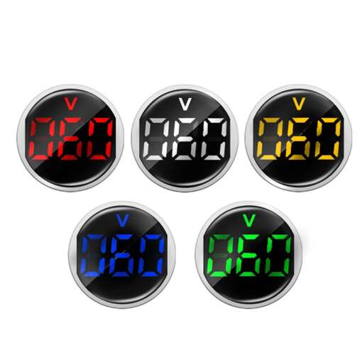 Indicator Light Voltmeter AD101-22VM Round Shape - Image 5