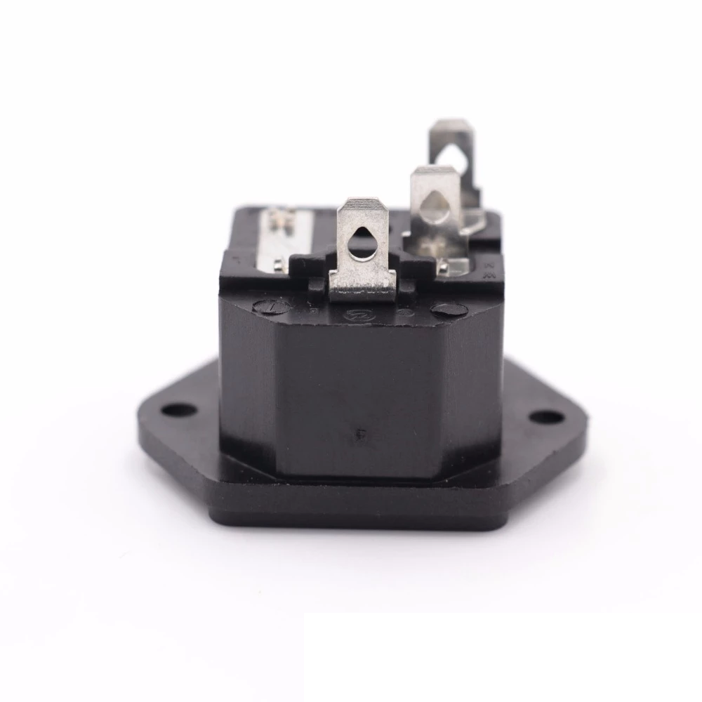 AC Power Socket 3 Pin Male Plug Connector 10A 250V With Fuse Compartment - Image 4