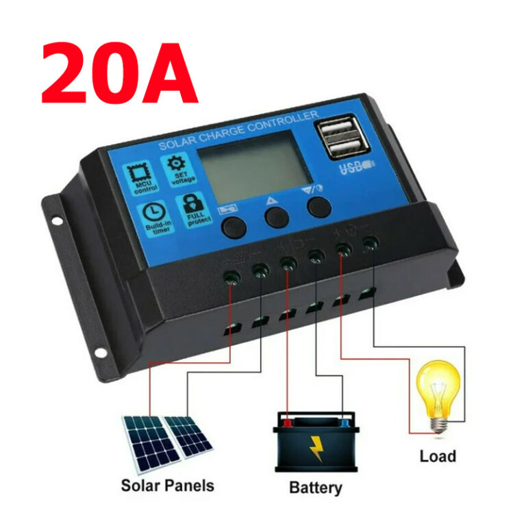 MPPT Solar Charge Controller ( 12V/24V ) 20A With Bluetooth Mobile APP