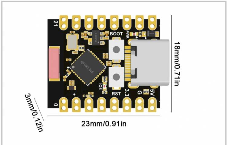 ESP32-C3 Super Mini Development Module - Image 2