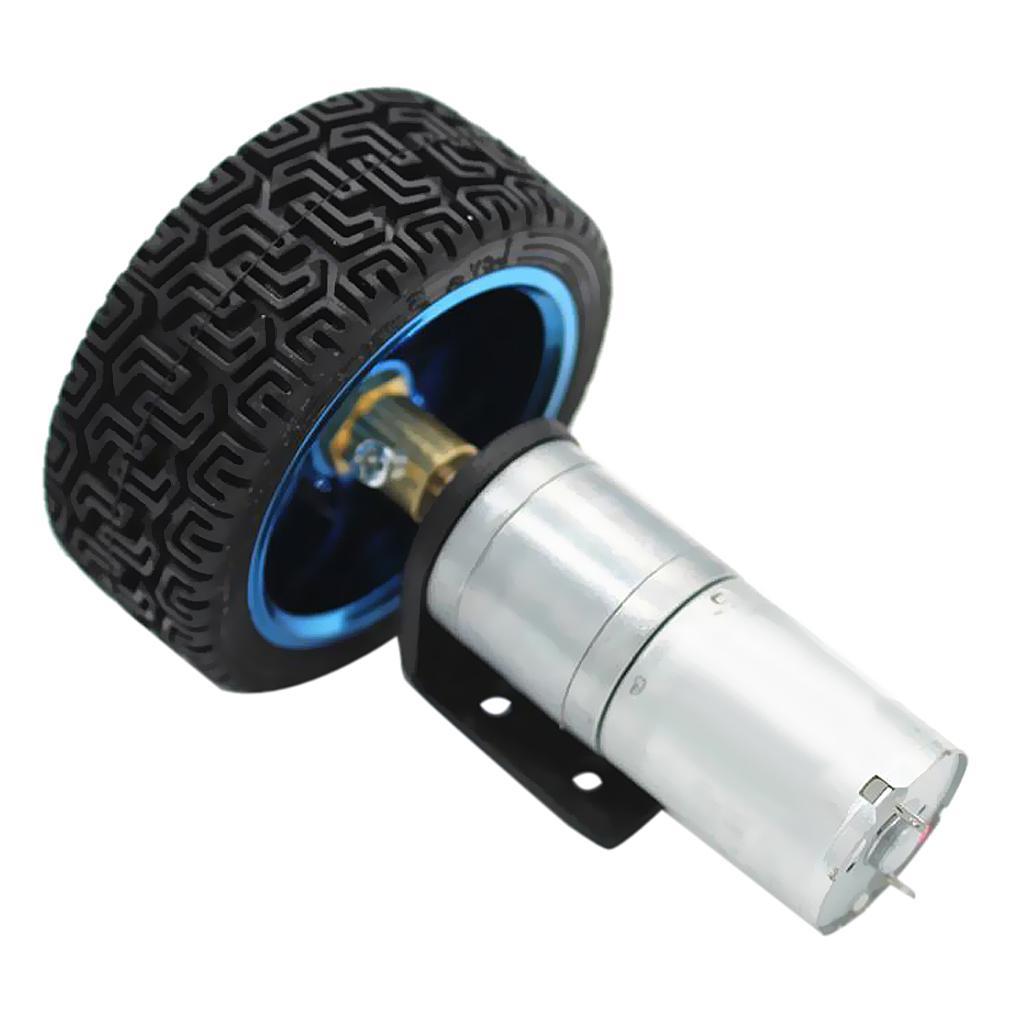 Robot Wheel 65mm With Gear Motor (12V, 282 RPM) & Bracket - Image 3