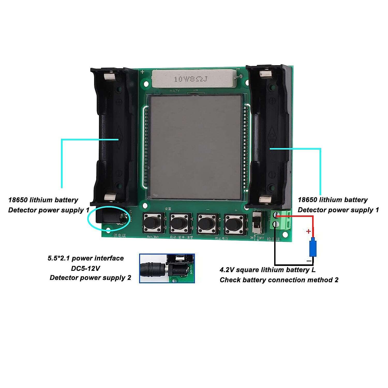XH-M239 18650 Battery Capacity Tester with LCD Display - Image 7