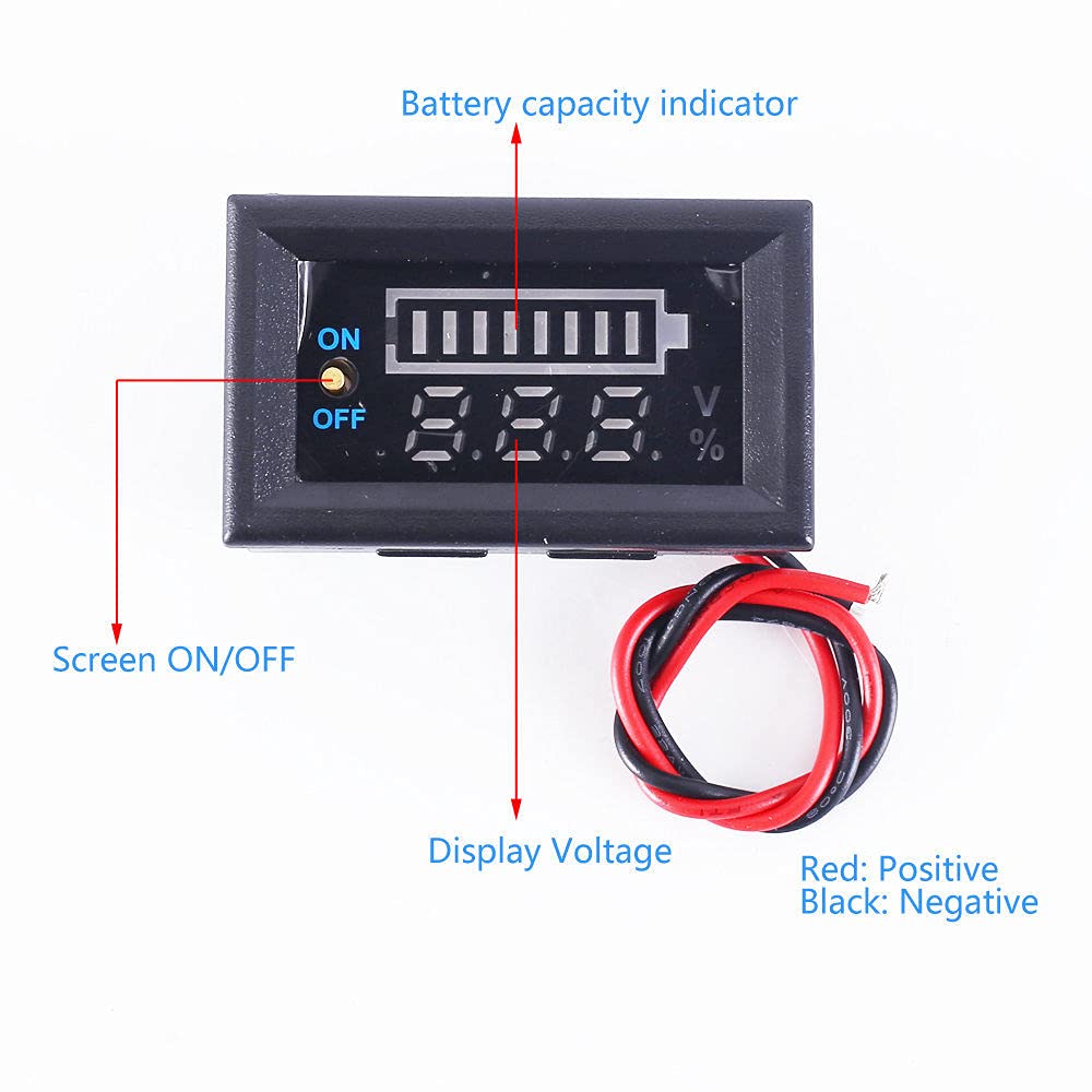 Lithium Battery Capacity Meter Tester – LED Display Voltmeter - Image 3