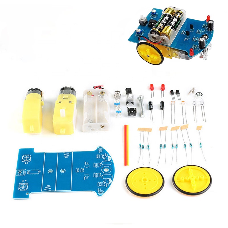 Line Following Robot Kit – DIY Unassembled Soldering Project - Image 3
