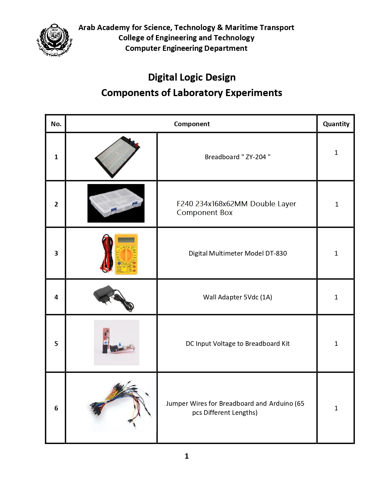 AAST computer engineering KIT  -Digital Logic Lab - Image 2