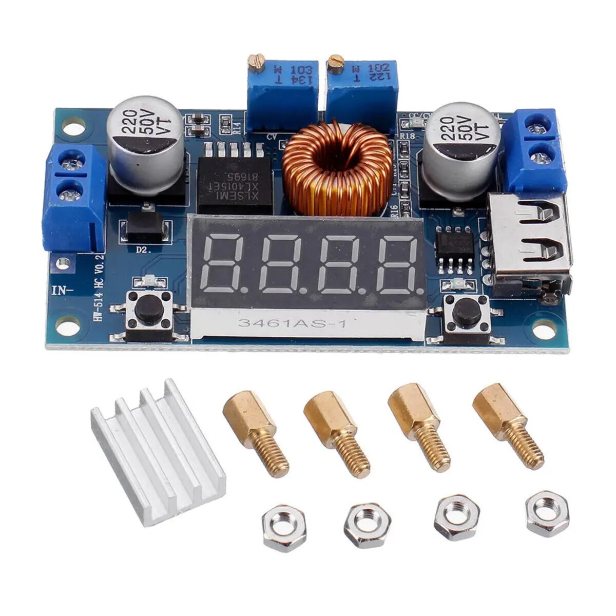 XL4015 Adjustable DC-DC Step-Down Module with Display 5A 75W