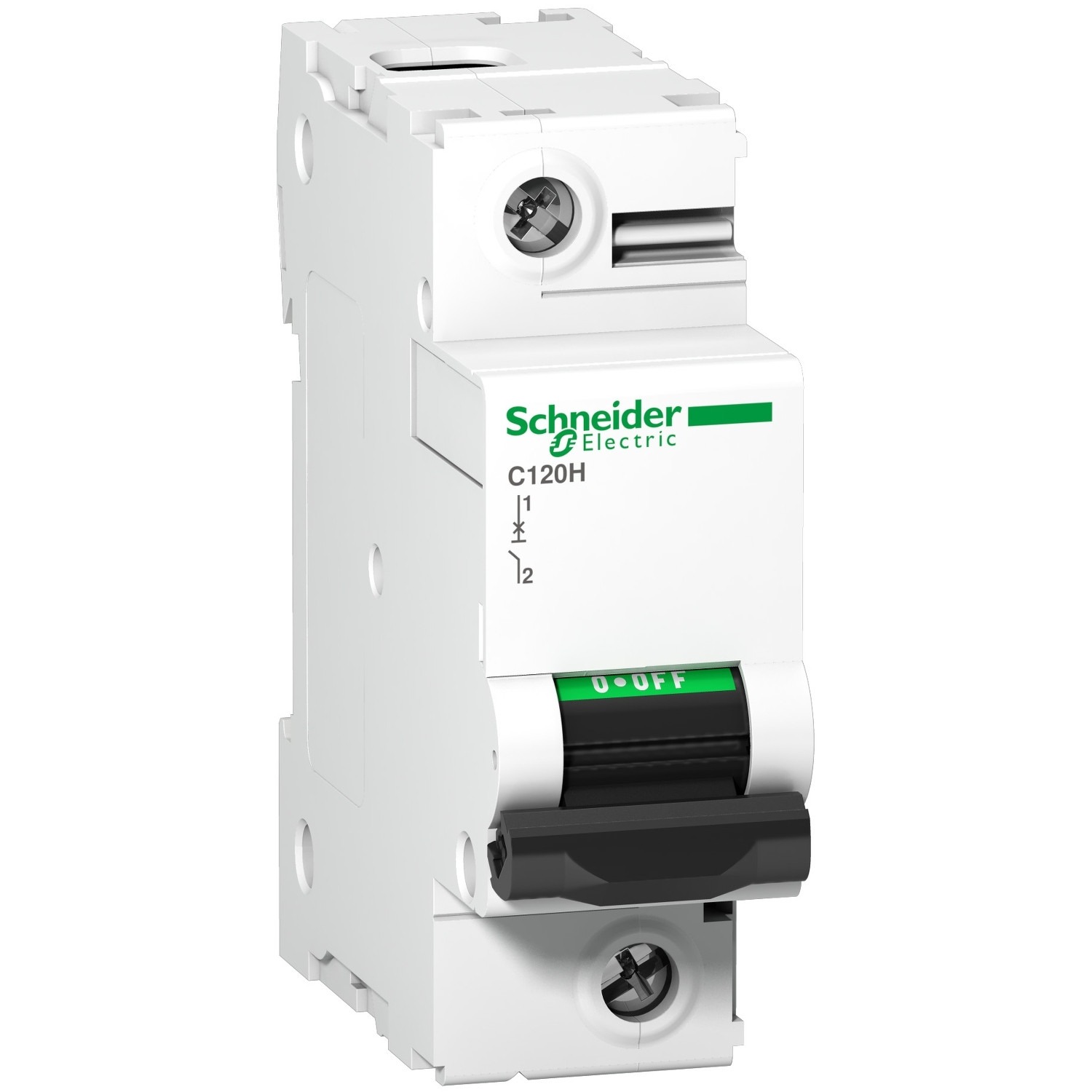 Schneider A9N18447 | Miniature circuit-breaker, Acti9 C120H, 1P, 100 A, C curve, 15000 A (IEC 60898-1), 15 kA (IEC 60947-2)