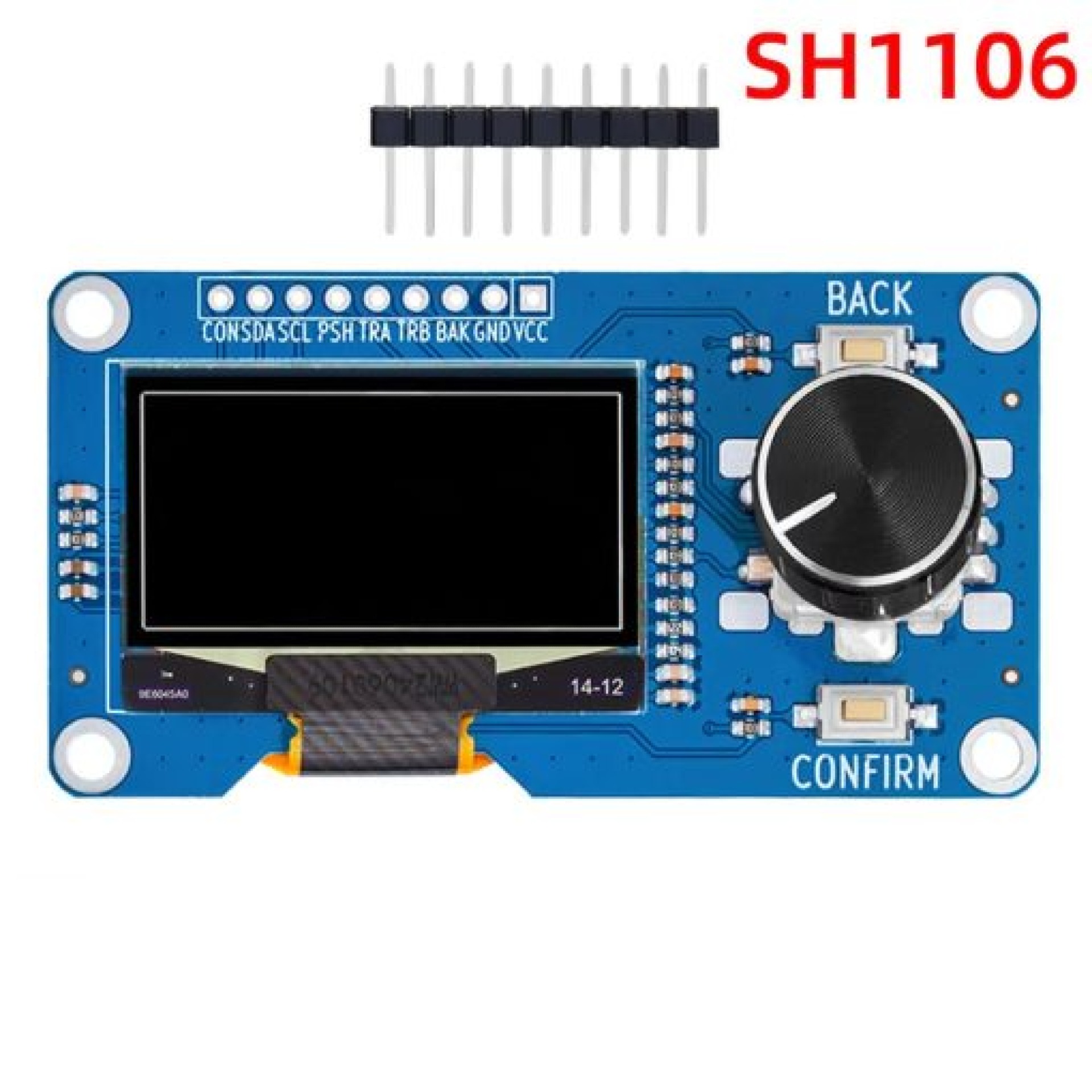 OLED Display I2C 1.3 Inch Module with EC11 Rotary Encoder